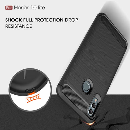 Black TPU shockproof case with textured grip and raised camera edge protection