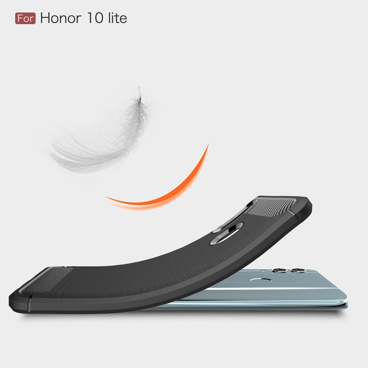 Black TPU phone case with textured bumper and curved shock-absorbing edge
