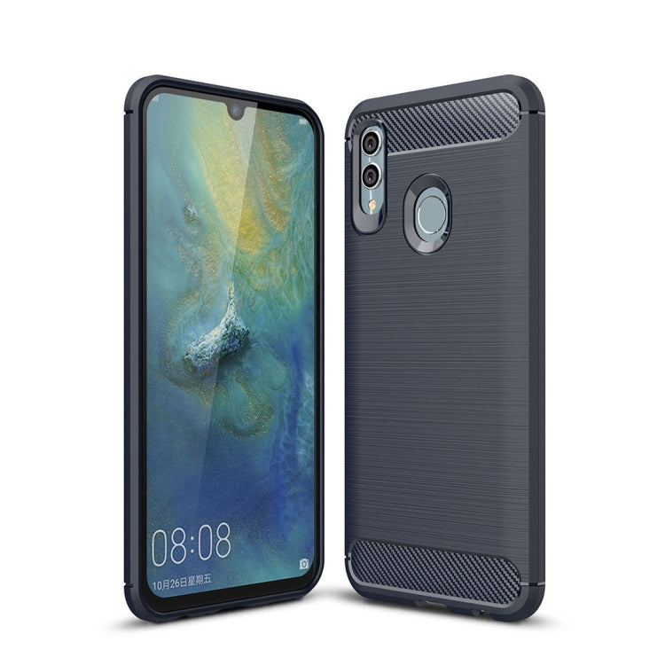Black TPU phone case with carbon fiber texture, camera cutouts, and shockproof corners
