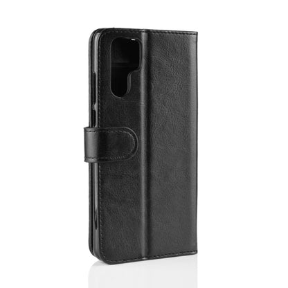 Black leather folio flip phone case with magnetic flap and card holder