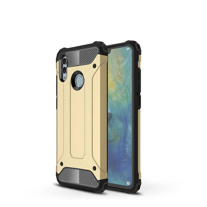 Gold rugged TPU and PC phone case with textured grip and camera cutouts