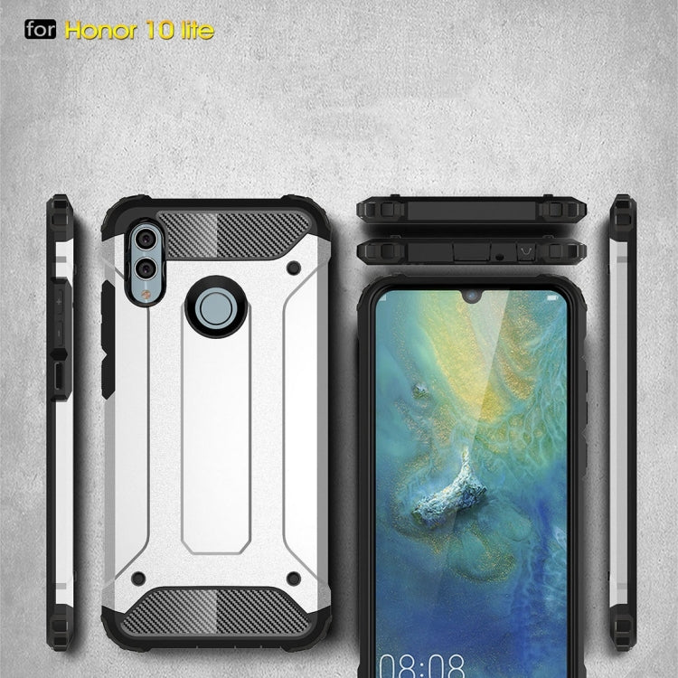 Dual-layer rugged case for Honor 10 Lite with side buttons and camera ring