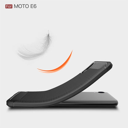 Shockproof TPU phone case, black with slim profile and raised textured edges