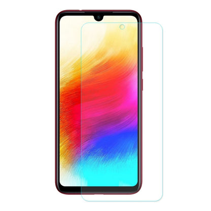 Curved tempered glass screen protector covering smartphone front display